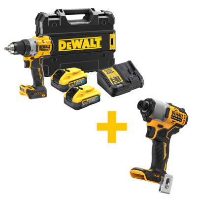 Дриль-шуруповерт акумуляторна безщіткова + подарунок DeWALT DCD800H2T+DCF840N