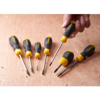 Викрутка Cushion Grip довжиною 100 мм з паралельним жалом під шліц SL 4.0 STANLEY STHT16195-0