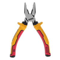 Плоскогубці електрика LASER HARDENEDl VDE 1000V комбіновані довжиною 160 мм DeWALT DWHT82810-0
