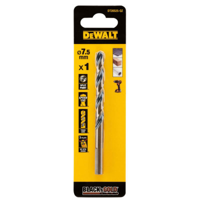 Свердло по металу Black & Gold DeWALT DT20525