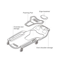 Лежак ремонтний пластиковий підкатний TOPTUL Pro-Series JCM-0401