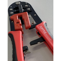Кліщі для обтиску і зачистки проводів (RJ11/RJ12/RJ45) трещоточные TOPTUL DKAC2420