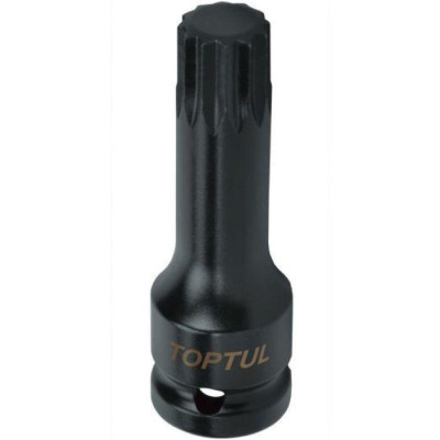 Голівка ударна TOPTUL SPLINE М16 L77мм 1/2