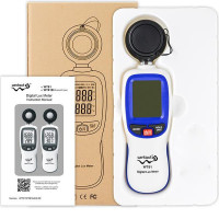 Цифровий люксметр (вимірювач освітленості + термометр) Bluetooth 200000 Lux WINTACT WT81B