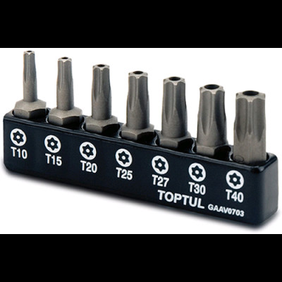 Набір біт TORX з отвором TOPTUL 1/4