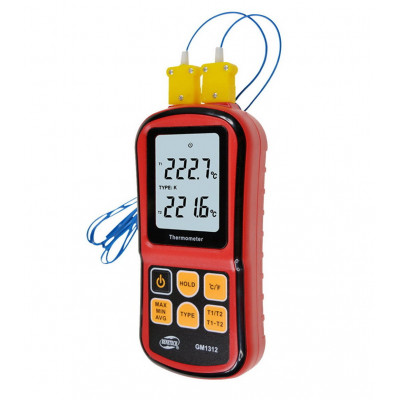 Термометр цифровий двоканальний -250-1767 °C BENETECH GM1312